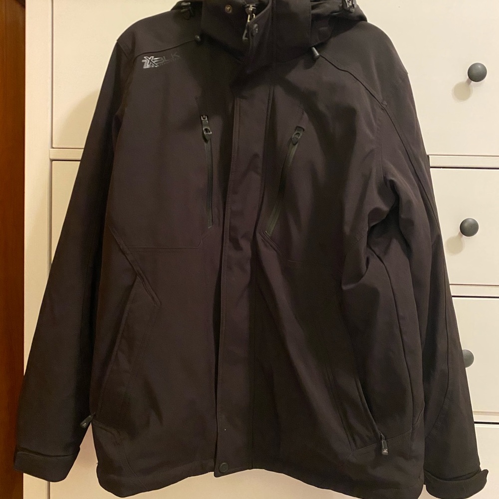 ZXBLK by ZeroXposur Jacket Black Removable Hood / Water Resistant